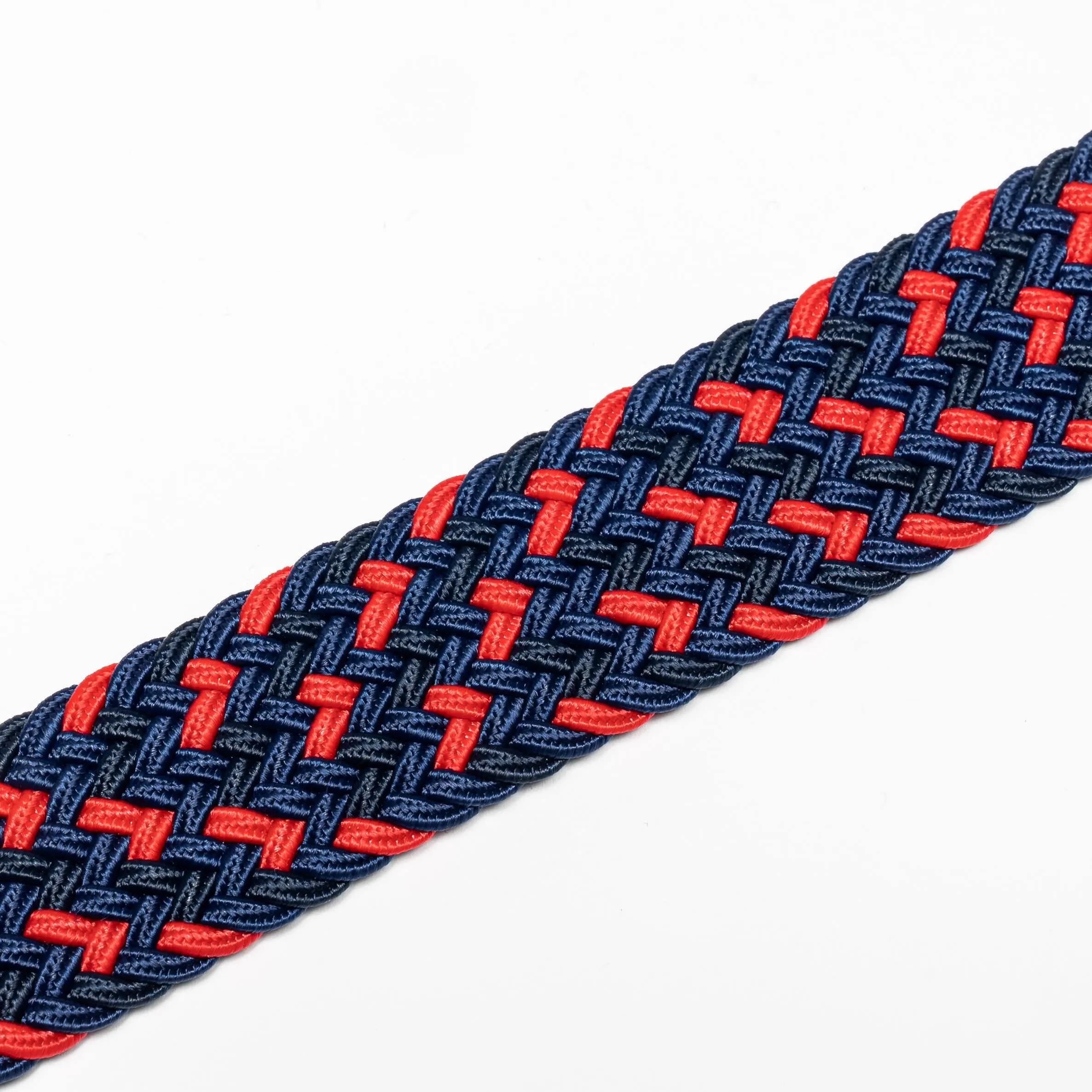 Braided Elastic Golf Belt - Blue/Navy INESIS whale blue/black blue/fire red